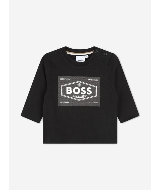 BOSS Baby Boys Long Sleeve T-Shirt in Black Les êtres humains sont 