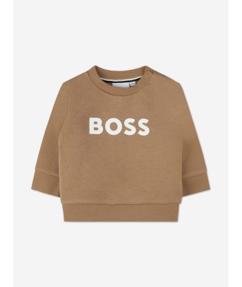 BOSS Baby Boys Logo Sweatshirt in Brown store