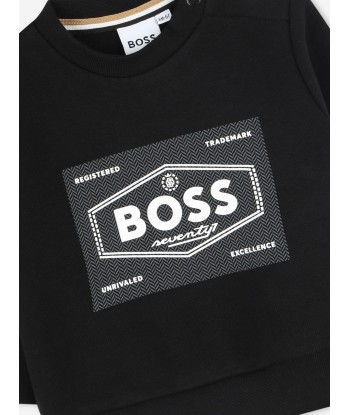 BOSS Baby Boys Logo Sweatshirt in Black Venez acheter