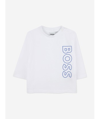 BOSS Baby Boys Long Sleeve T-Shirt in White offre 