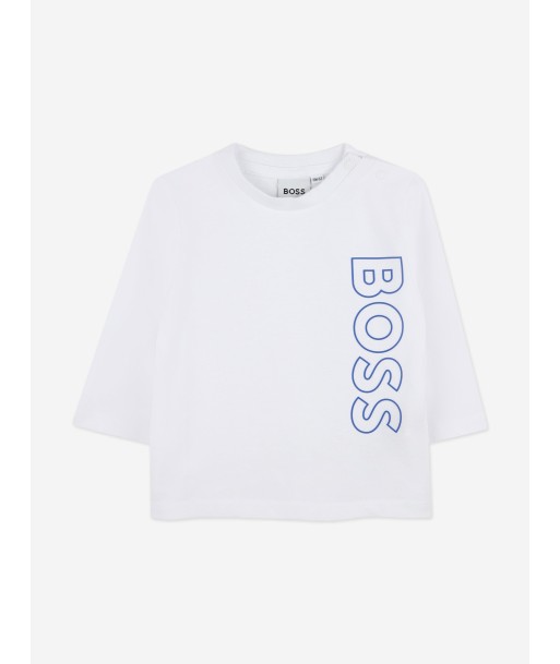 BOSS Baby Boys Long Sleeve T-Shirt in White offre 