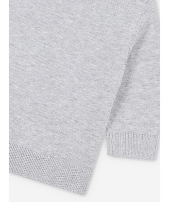 BOSS Baby Boys Knitted Logo Jumper in Grey prix