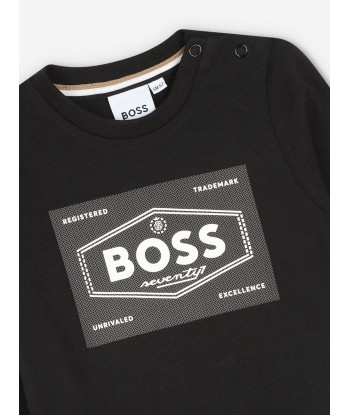 BOSS Baby Boys Long Sleeve T-Shirt in Black Les êtres humains sont 