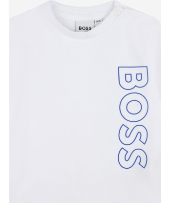 BOSS Baby Boys Long Sleeve T-Shirt in White offre 