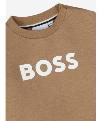 BOSS Baby Boys Logo Sweatshirt in Brown store