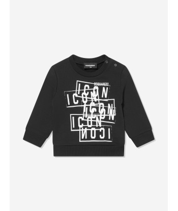 Dsquared2 Baby Multi Icon Logo Sweatshirt in Black Jusqu'à 80% De Réduction