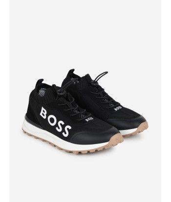 BOSS Boys Logo Sock Trainers in Black Toutes les collections ici