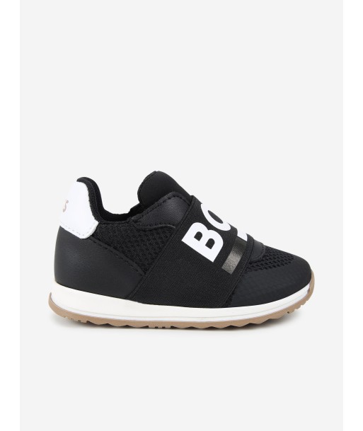 BOSS Boys Logo Trainers in Black hantent personnes