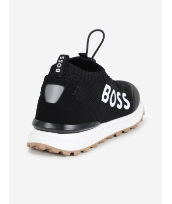 BOSS Boys Logo Sock Trainers in Black Toutes les collections ici