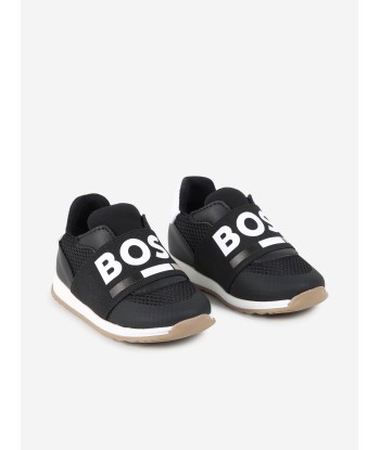 BOSS Boys Logo Trainers in Black hantent personnes