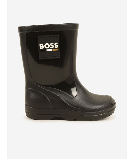 BOSS Boys Logo Rain Boots in Black sélection de produits