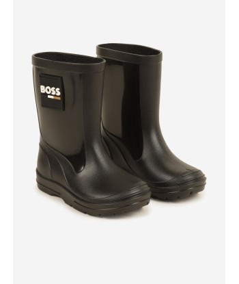 BOSS Boys Logo Rain Boots in Black sélection de produits