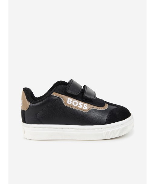 BOSS Boys Logo Trainers in Black Fin de série