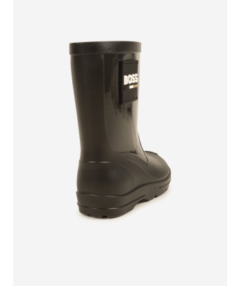 BOSS Boys Logo Rain Boots in Black sélection de produits