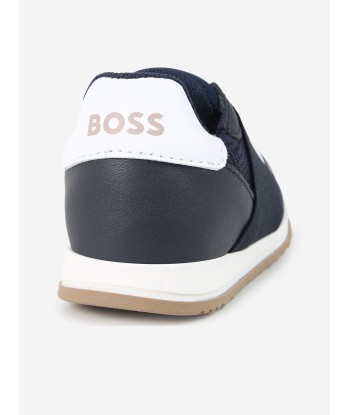 BOSS Boys Logo Trainers in Navy online