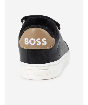 BOSS Boys Logo Trainers in Black Fin de série