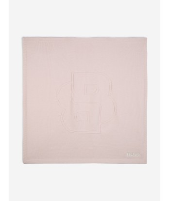 BOSS Baby Girls Embroidered Logo Blanket in Pink paiement sécurisé