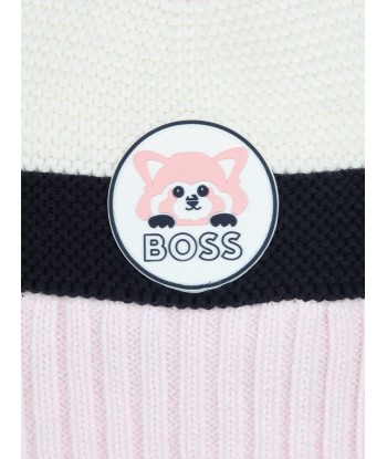 BOSS Baby Girls Pom Pom Beanie With Flaps in Pink prix pour 