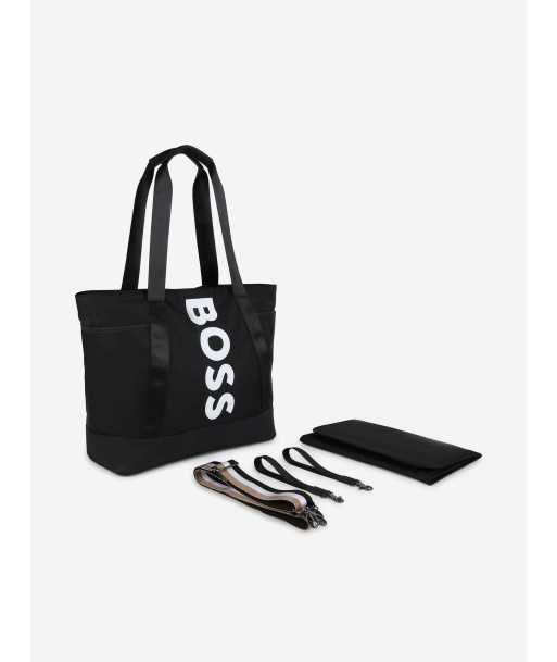 BOSS Baby Logo Print Changing Bag in Black (47cm) des créatures d'habitude