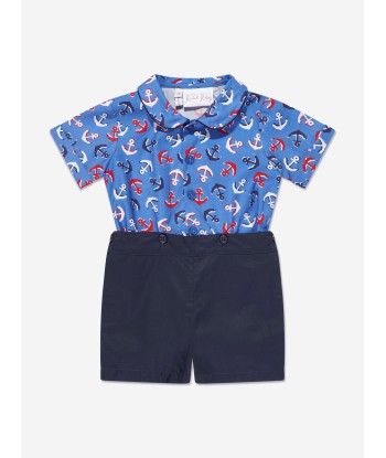 Rachel Riley Baby Boys Shirt And Shorts Set in Blue sur le site 