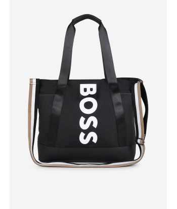 BOSS Baby Logo Print Changing Bag in Black (47cm) des créatures d'habitude