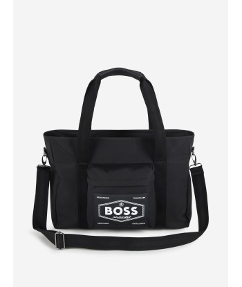 BOSS Baby Logo Badge Changing Bag in Black (42cm) de France