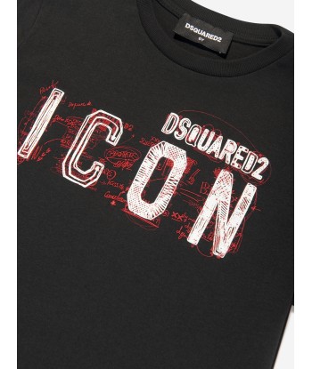 Dsquared2 Kids Icon Logo T-Shirt in Black de votre