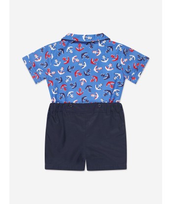 Rachel Riley Baby Boys Shirt And Shorts Set in Blue sur le site 