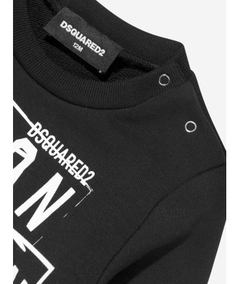 Dsquared2 Baby Multi Icon Logo Sweatshirt in Black Jusqu'à 80% De Réduction