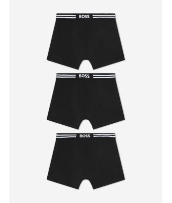 BOSS Boys Set of 3 Boxer Shorts Set in Black pas chere