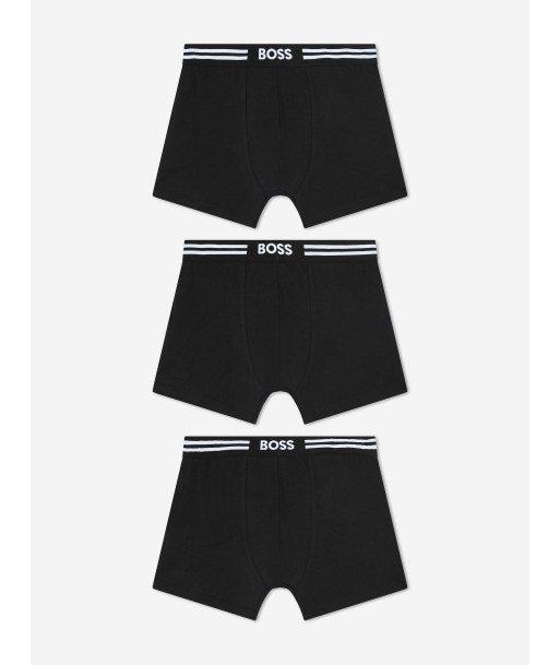 BOSS Boys Set of 3 Boxer Shorts Set in Black pas chere