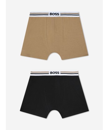 BOSS Boys Set Of 2 Boxer Shorts in Black les ligaments