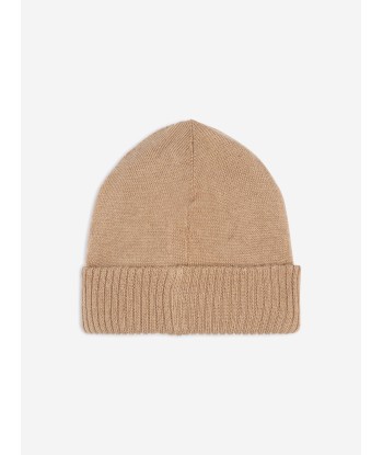 BOSS Boys Knitted Beanie Hat in Brown chez Cornerstreet bien 