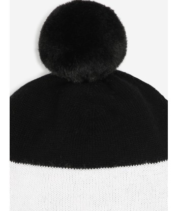 BOSS Boys Embroidered Logo Bobble Hat in Grey en ligne