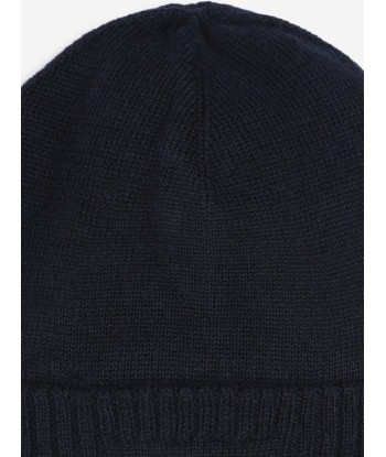 BOSS Boys Knitted Beanie Hat in Navy livraison et retour toujours gratuits