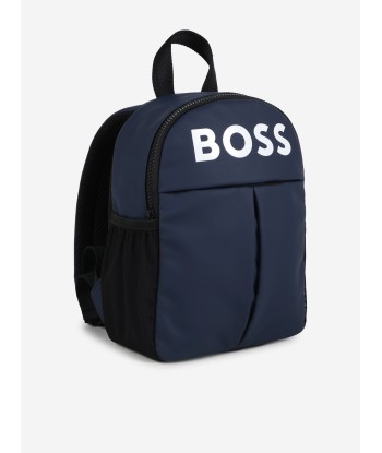 BOSS Boys Logo Backpack in Navy (28cm) 50-70% off 