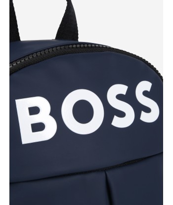 BOSS Boys Logo Backpack in Navy (28cm) 50-70% off 