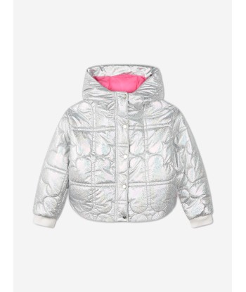 Billieblush Girls Iridescent Shell Puffer Jacket in Multicolour Dans la société mordern