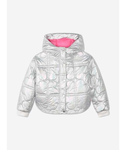 Billieblush Girls Iridescent Shell Puffer Jacket in Multicolour Dans la société mordern