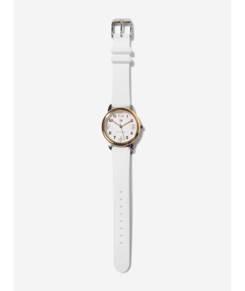 Tommy Hilfiger Girls Silicone Strap Watch in White 34mm (One Size) offre 