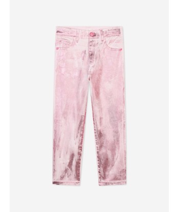 Billieblush Girls Metallic Effect Trousers in Pink Dans la société mordern