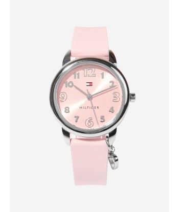 Tommy Hilfiger Girls Silicone Strap Watch in Pink 34mm 9One Size) pas chere