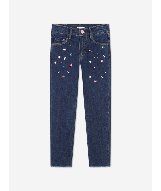 Billieblush Girls Studded Jeans in Blue une grave pollution 