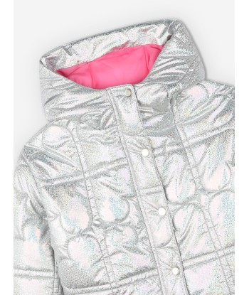 Billieblush Girls Iridescent Shell Puffer Jacket in Multicolour Dans la société mordern