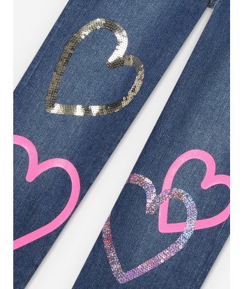 Billieblush Girls Heart Jeans in Blue store