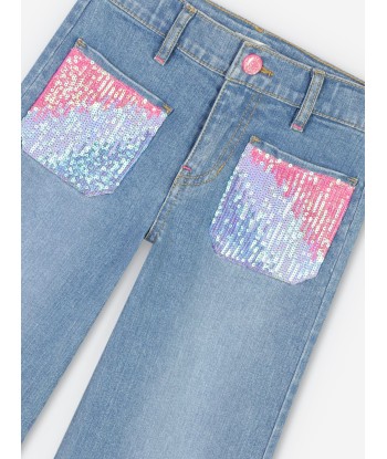 Billieblush Girls Wide Leg Jeans in Blue Amélioration de cerveau avec