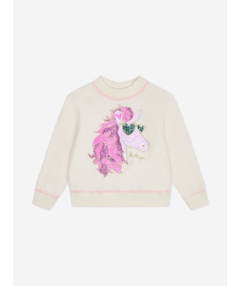 Billieblush Girls Pegasus Sweatshirt in Beige Economisez 