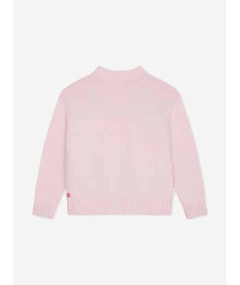 Billieblush Girls Knitted Heart Jumper in Pink Le MVP de beaucoup