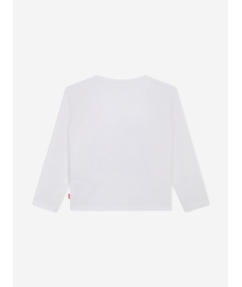 Billieblush Girls Long Sleeve Diamond T-Shirt in Ivory ouvre sa boutique