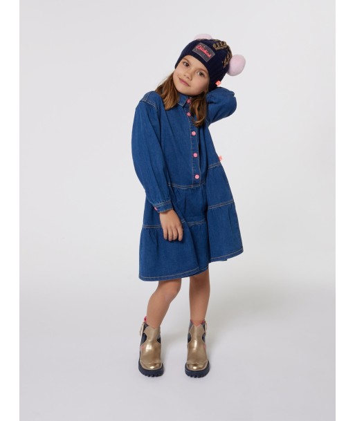 Billieblush Girls Denim Shirt Dress in Blue paiement sécurisé